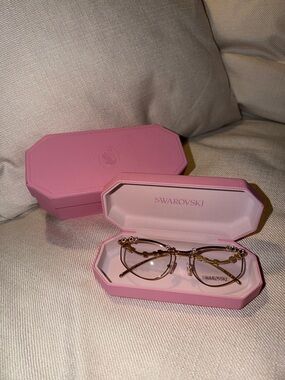 Swarovski Women's Crystal-Accent Eyewear Gold